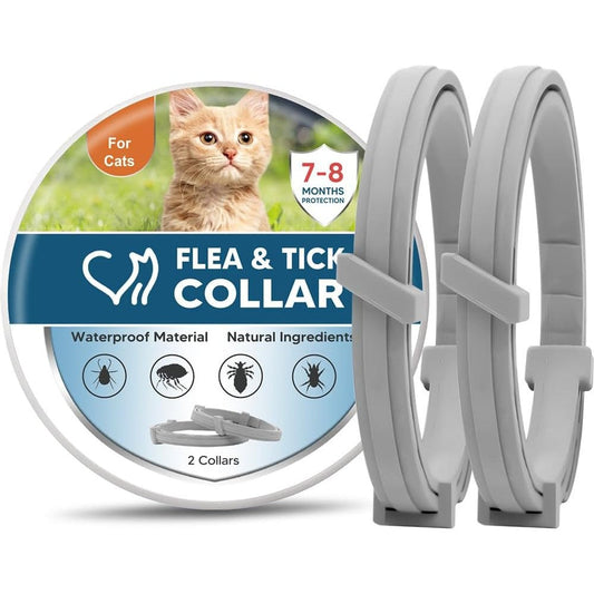 Kaden Njkpuyt Natural Cat Flea And Tick Collar 8 Month Protection Waterproof 2 Pack