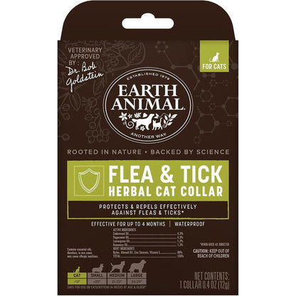 Earth Animal Apothecary Natural Flea And Tick Herbal Collar For Cats And Kittens - 1 Collar - USA Imported