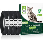 Weallin 4 Pack Cat Flea And Tick Collars 32 Months Protection Waterproof Adjustable Prevention For Cats And Kittens Black