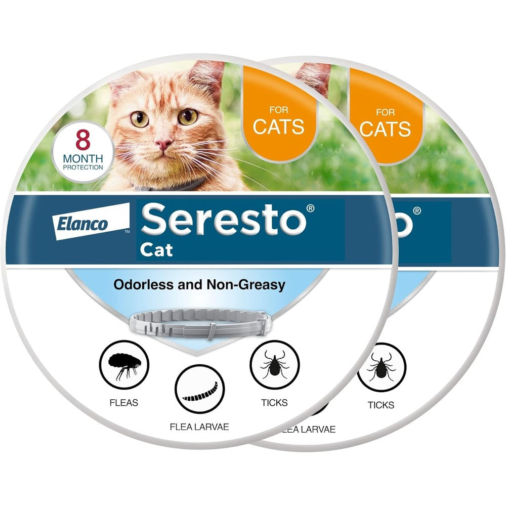 Bayer Seresto Cat Vet-Recommended Flea And Tick Treatment And Prevention Collar, 8 Months Protection, Pack Of 2