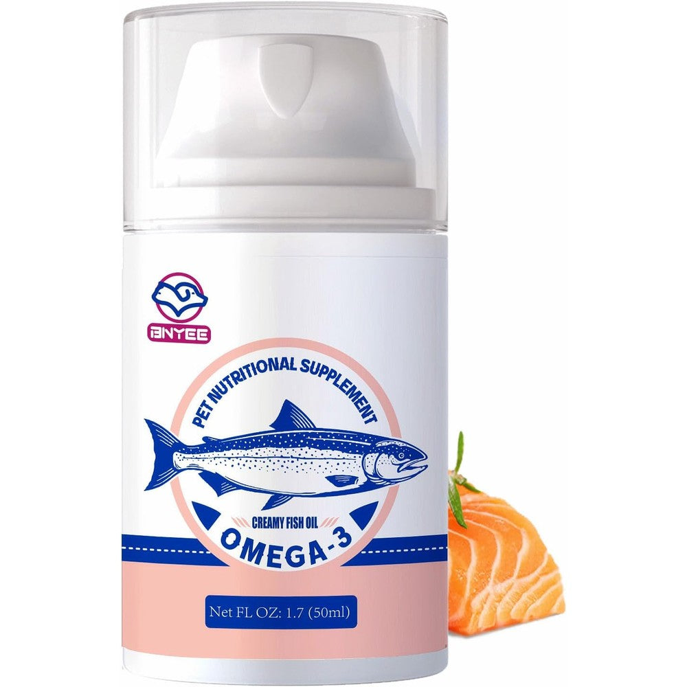 BNYEE Wild Salmon Fish Oil front view bottle for small pets