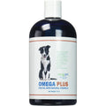 Sea Pet Omega Plus Fish Oil with Vitamin E 16 fluid ounce bottle front view highlighting the premium liquid pet supplement for skin and coat health.