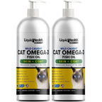 Liquid Health Pets Purr-Fection Omega 3 Fish Oil for Cats front packaging showing premium feline health benefits