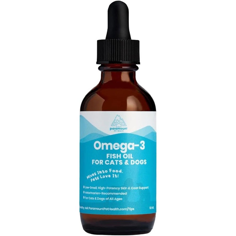 Paramount Pet Health Wild Caught Omega 3 Fish Oil 2 Ounce bottle front view