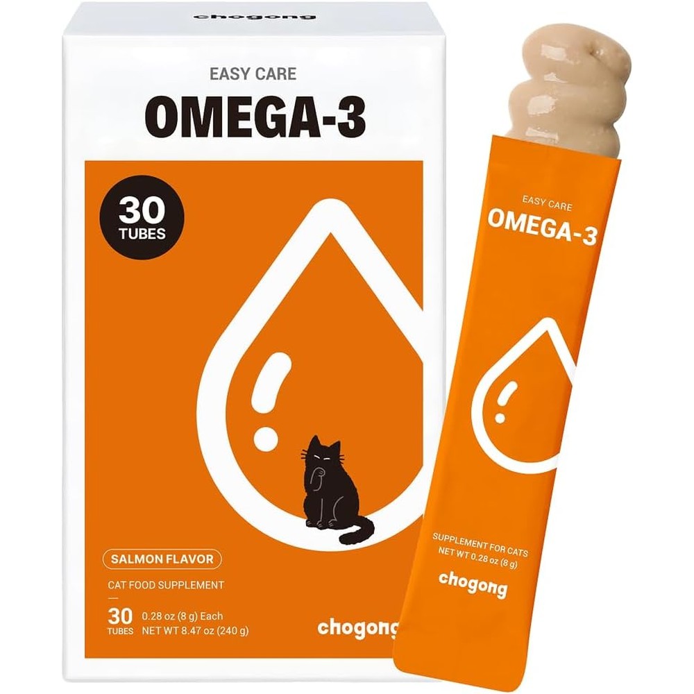 Chogong Easy Care Omega-3 lickable cat supplement front packaging