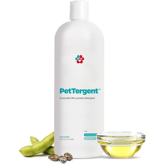 Pet Parents PetTergent Enzymatic Pet Laundry Detergent And Odor Eliminator Unscented Thirty Two Ounces