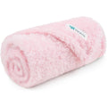 PetAmi Fluffy Reversible Sherpa Fleece Dog Blanket Calming Plush Pet Throw For Couch And Bed Pink Small 24x32 Inches