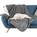 Petmaker Waterproof Pet Blanket Reversible Sherpa Fleece Throw Furniture Protector For Couch Car And Bed Gray 50 By 60 Inches