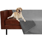 Ameritex Reversible Waterproof Velvet Pet Bed Blanket Super Soft Furniture Protector For Sofa And Bed Light Grey And Grey 40 By 60 Inches