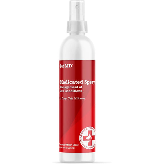 Pet MD Antiseptic And Antifungal Topical Spray For Dogs Cats And Horses With Essential Fatty Acids Aloe And Vitamin E 8 Ounce