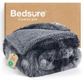 Bedsure Waterproof Dog Blanket For Large Dogs Calming Reversible Faux Fur Pet Throw Couch Protector Extra Large Tie Dye Grey Fifty By Sixty Inches