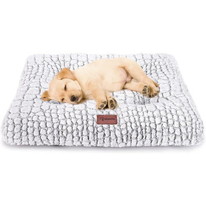 Dog Bed Crate Pad - Soft Fluffy Pet Cushion Mat for Small Dogs, Anti-Slip Comfy Kennel Pad for Puppy Crates