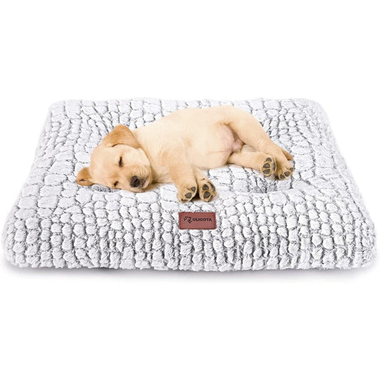 Dog Bed Crate Pad - Soft Fluffy Pet Cushion Mat for Small Dogs, Anti-Slip Comfy Kennel Pad for Puppy Crates
