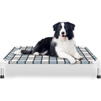 Caghash Elevated Outdoor Raised Dog Bed Outdoor Dogs Bed Lifted Pet Bed Dog Cot for Medium Pet Taste Life, Start with A Pet Bed 34'' x 26'' x 6.5''