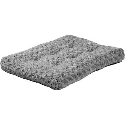 MidWest Homes for Pets Small QuietTime Deluxe Gray Ombr Swirl Plush Pet Bed, Machine Washable, Non-Skid Bottom, Soft Crate Mat for 24-inch Crates