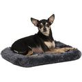 MidWest Homes for Pets QuietTime XXS Dog Bed - Gray Faux Fur Bolster, Ultra-Soft and Machine Washable, Fits 18-Inch Crates and Carriers, for Small Dogs and Cats