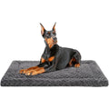 Washable Dog Bed Mat Crate Pad Soft Fluffy Pet Kennel Beds Dog Sleeping Mattress for Large Jumbo Medium Small Dogs, 48 x 30 Inch, Gray