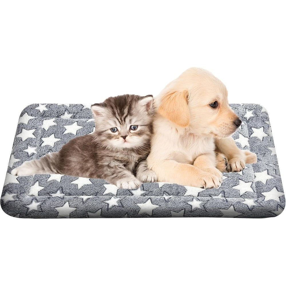 Wittop Washable Dog Bed Plush Orthopedic Outdoor Crate Mat In Grey Small Size 24 Inches By 18 Inches