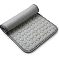 PawLab Dog Cooling Mat front view of gray extra large ice silk pet pad