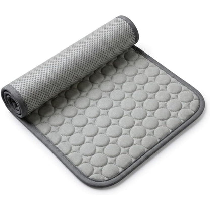 PawLab Dog Cooling Mat front view of gray extra large ice silk pet pad
