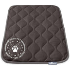 Paw Inspired Washable Padded Crate Mats For Dogs Velvet Plush Waterproof Kennel Bed Liner Gray Twenty Nine Inches By Eighteen Inches