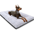 POCBLUE Deluxe Washable Dog Bed for Large Dogs Comfy Fluffy Kennel Pad Crate Mat with Anti Slip Base Grey Thirty Five Inch By Twenty Three Inch