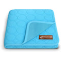 Pelsbarn Dog Cooling Mat Ice Silk Summer Comfort Self Cooling Non Slip Washable Pet Pad For Medium Dogs Blue 19 x 25 Inches