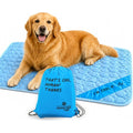Inspector Tail Self Cooling Mat For Large Dogs Machine Washable Ice Silk Breathable Pet Pad With Travel Bag Large Thirty Nine By Twenty Seven Inches
