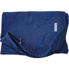 Dogbed4less Heavy Duty Denim Dog Pet Bed Replacement External Zipper Cover Reversible Jean Fabric Navy Blue Size Forty By Thirty Five By Four Inches