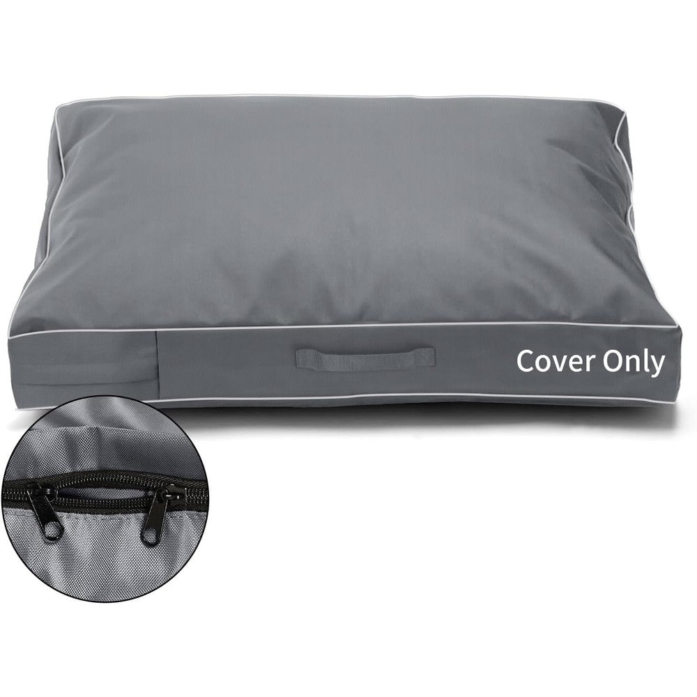 COSHNIBI Dog Bed Replacement Cover Waterproof Washable Pet Mattress Protector With Zipper And Handle Grey 48 Inches By 36 Inches