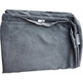 Dogbed4less Large Size Suede Fabric External Replacement Dog Bed Cover With Zipper Liner Gray Forty One By Twenty Seven By Four Inches