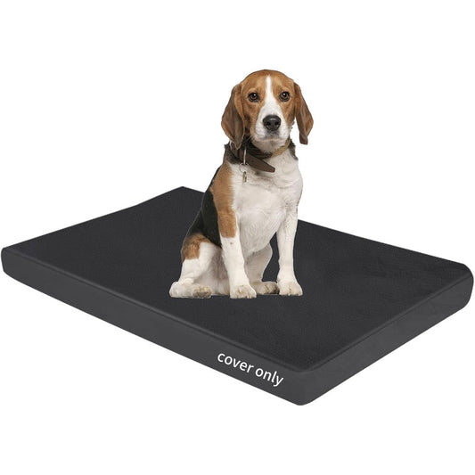 LWFCOEE Dog Bed Cover Replacement Washable Waterproof Pet Bed Liner Heavy Duty Oxford Fabric Thirty Six By Twenty Seven By Four Inches Black