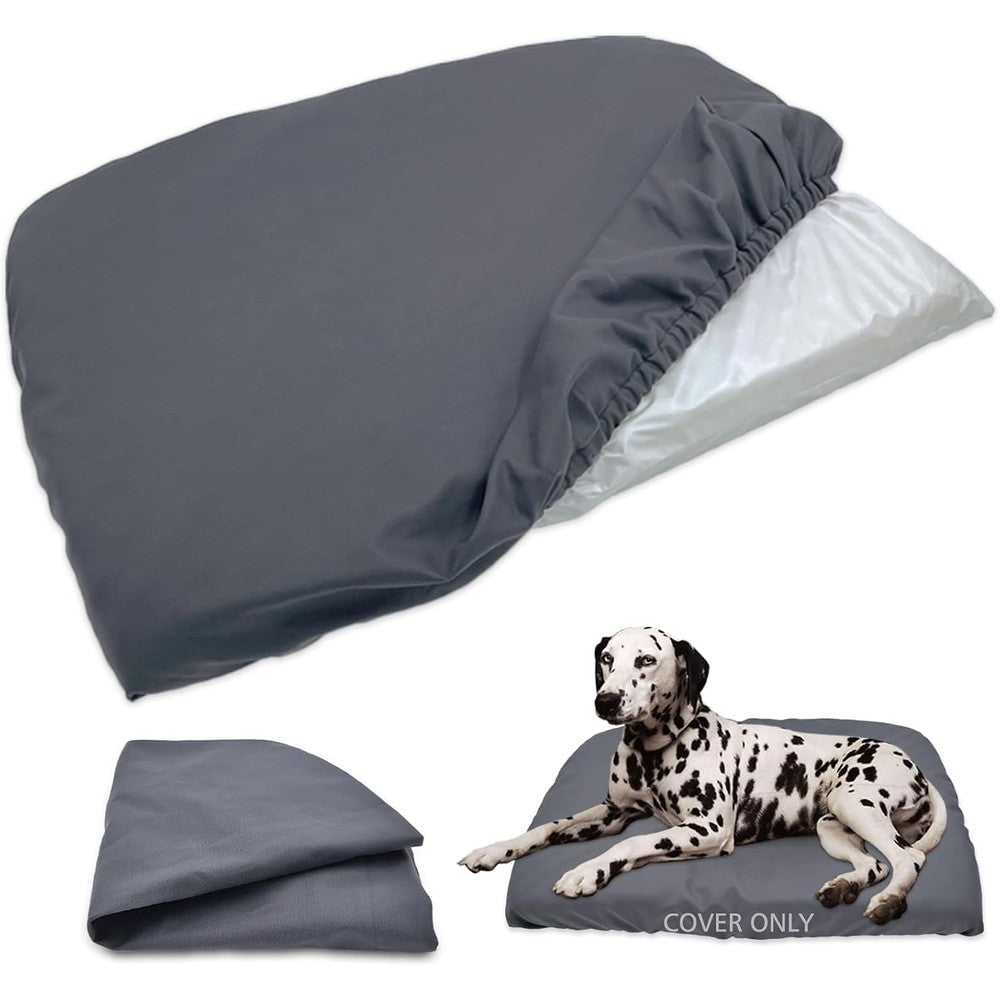 Panabana Dog Bed Cover Waterproof Replacement Machine Washable Heavy Duty Scratch Resistant Mattress Protector Grey 24x18 Inch