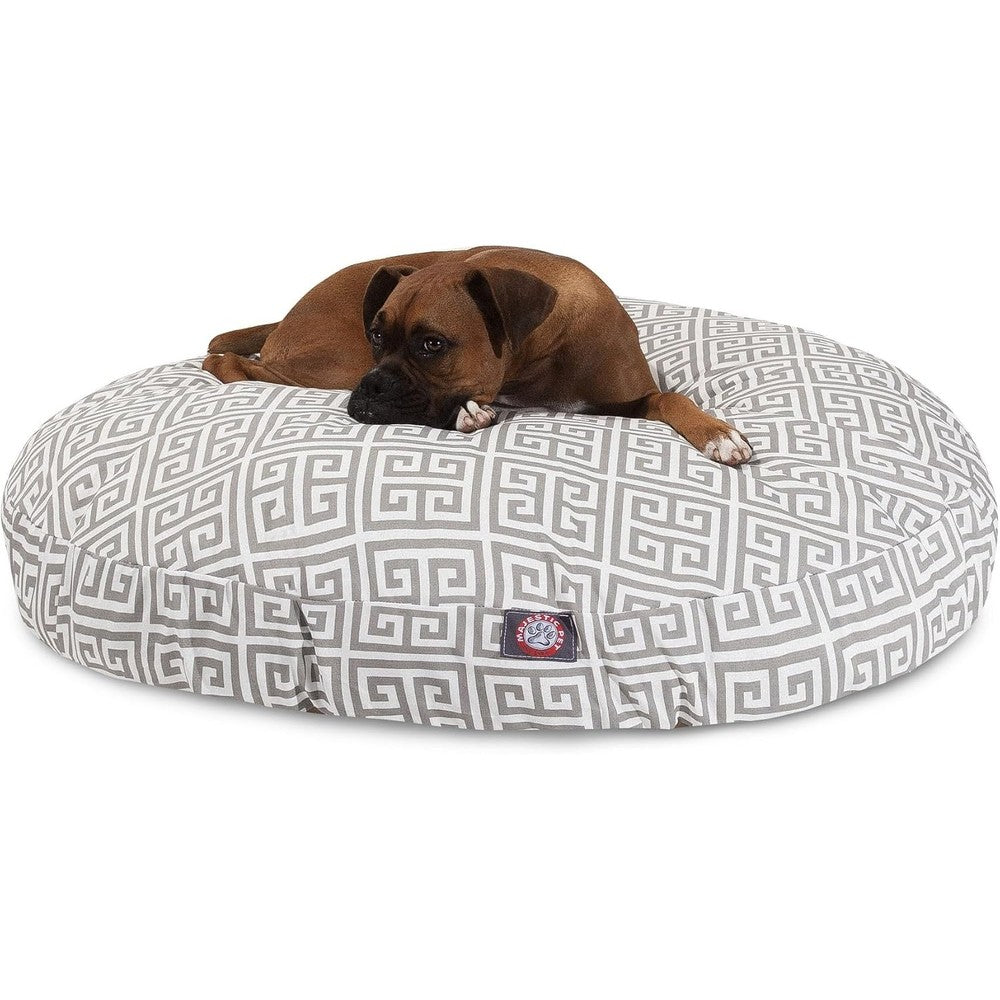 Majestic Pet Grey Towers Large Round Indoor Outdoor Pet Dog Bed With Removable Washable Cover 42 Inch