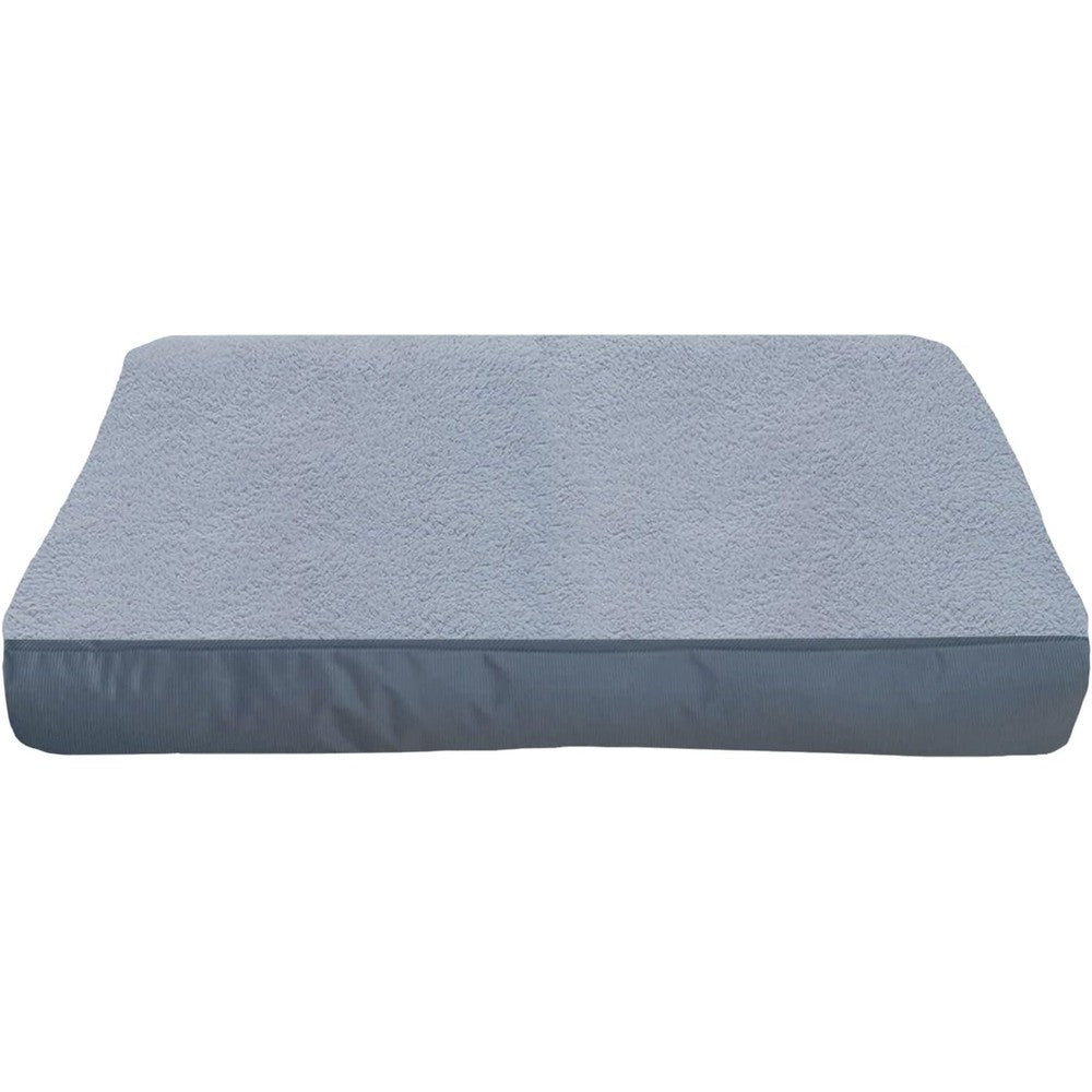 Dalema Heavy Duty Waterproof Replacement Dog Bed Cover Fluffy Soft Short Plush Removable Pet Mattress Zippered Cover Grey 47 By 29 By 4 Inches