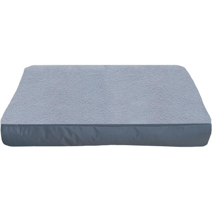Dalema Heavy Duty Waterproof Replacement Dog Bed Cover Fluffy Soft Short Plush Removable Pet Mattress Zippered Cover Grey 47 By 29 By 4 Inches