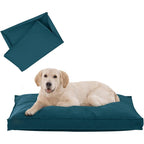 Venessco Waterproof Dog Bed Replacement Cover Washable Oxford Fabric Pet Mattress Protector Zippered Cover Only Cyan 36 By 27 By 3 Inches