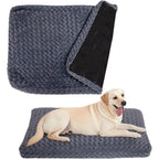 BLVOTKRO Faux Fur Dog Bed Cover Ultra Soft Rose Velvet Washable Replacement Pet Mat Case for Large Dogs Dark Gray 36 Inches By 24 Inches