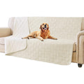 Tcksstex Waterproof And Anti Slip Dog Bed Cover Pet Blanket Sofa Mat And Furniture Protector Ivory Fifty Two By Eighty Two Inches