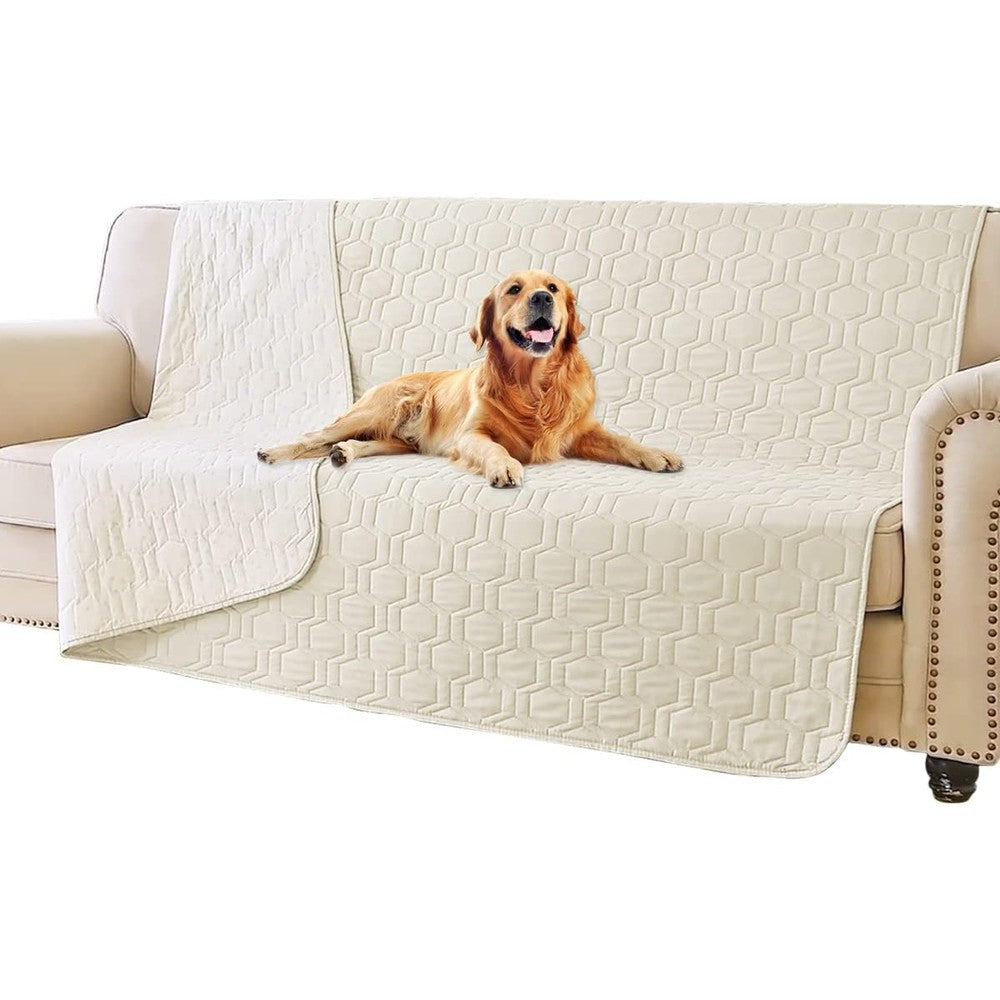 Tcksstex Waterproof And Anti Slip Dog Bed Cover Pet Blanket Sofa Mat And Furniture Protector Ivory Fifty Two By Eighty Two Inches