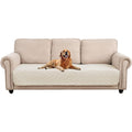 Fuguitex Waterproof Dog Bed Cover And Couch Cover Anti Slip Microfiber Pet Blanket For Sofa Chair Recliner Furniture Protector Beige Chevron