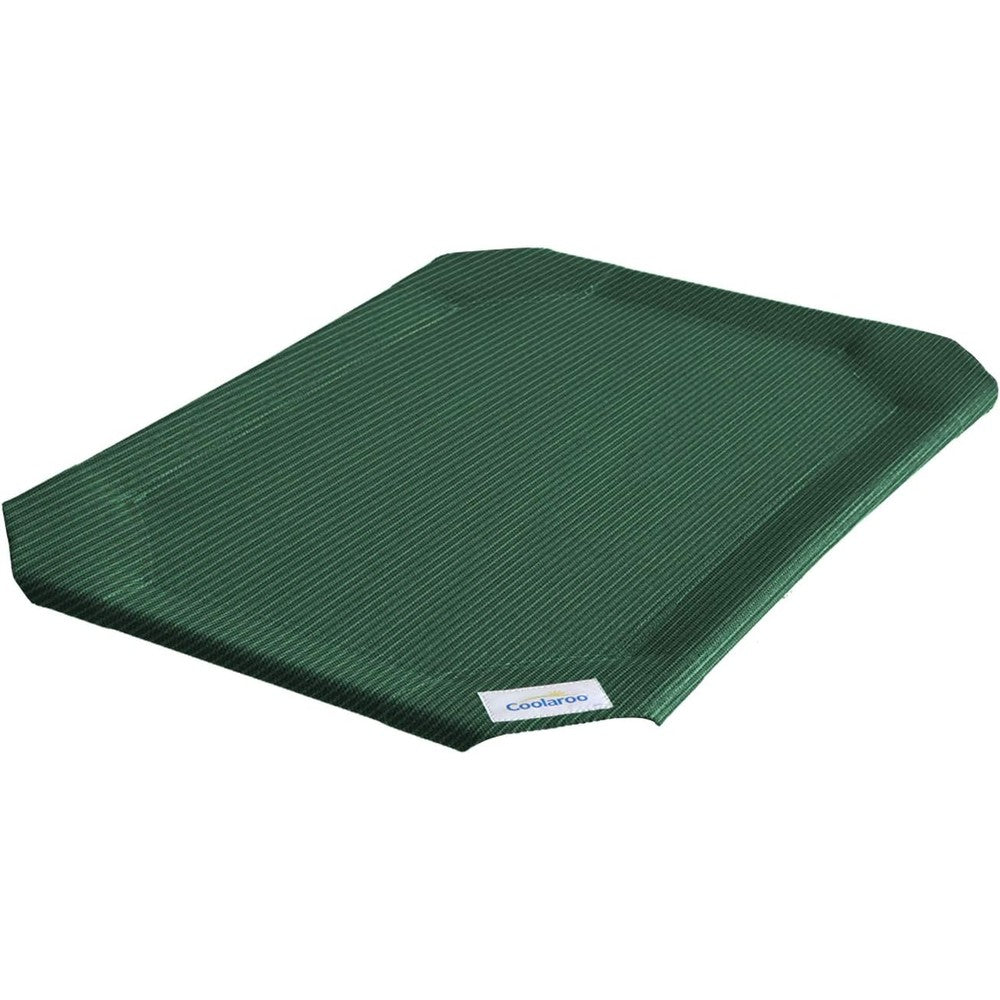 Coolaroo Original Elevated Pet Bed Replacement Cover Breathable Cooling Knitted Fabric For Large Dogs Brunswick Green 43.5 Inches X 31.5 Inches
