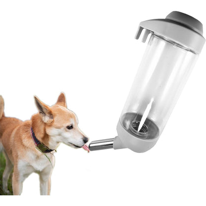 DEEUCHIS Dog Crate Water Bottle Dispenser No Drip Hanging Pet Kennel Waterer For Dogs And Cats Grey 350 Milliliters