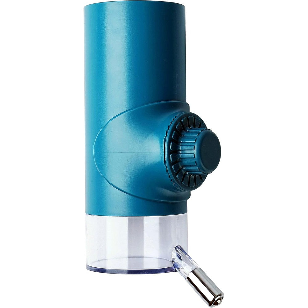 DEYACE Dog Crate Water Bottle Stainless Steel Leak Proof Ball Twenty Four Ounce Top Fill Premium Dog Water Dispenser For Cage Dark Blue