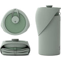 SÃ¤ker Slurpy Sack Portable Dog Water Bottle Collapsible Travel Pet Bowl For Walking And Hiking Sage Green 750 Milliliters