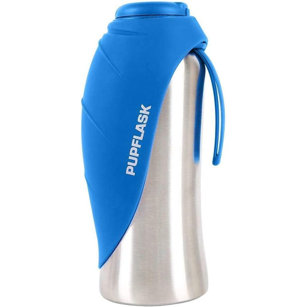 Tuff Pupper PupFlask Large Dog Water Bottle Stainless Steel Portable Pet Hydration Travel Drink Dispenser Bowl Twenty Seven Ounce Forty Ounce