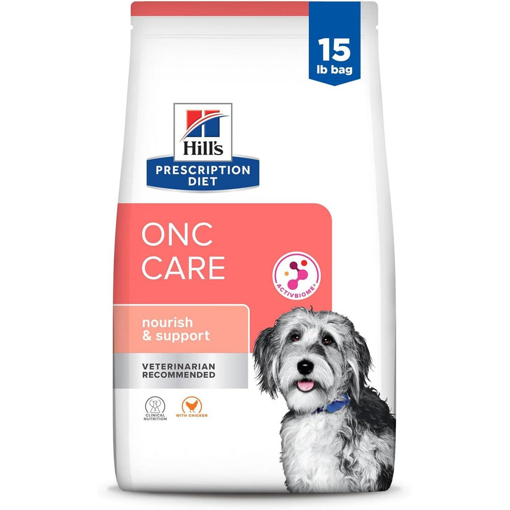 Hill's Prescription Diet ONC Care Chicken Flavor Dry Dog Food Clinical Nutrition For Serious Illness Support 15 Pound Bag