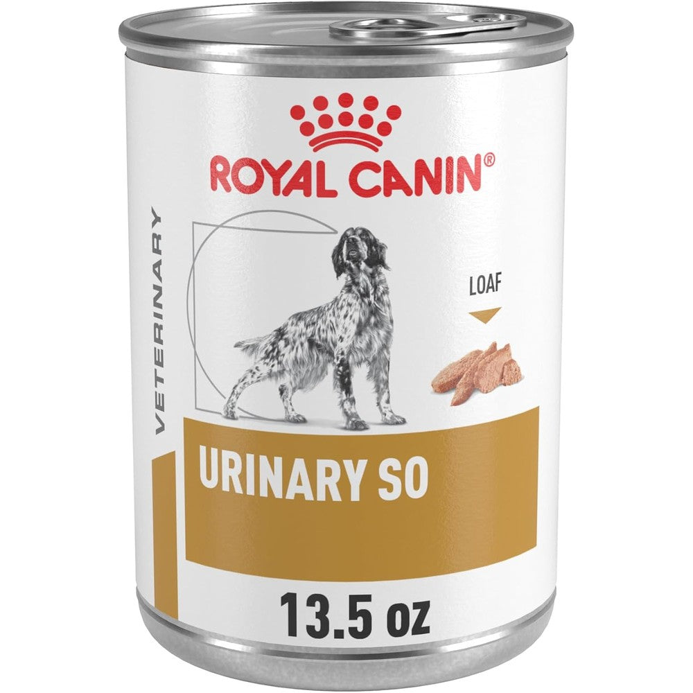 Royal Canin Veterinary Diet Canine Urinary SO Adult Loaf In Sauce Wet Dog Food Thirteen Point Five Ounce Pack Of Twenty Four