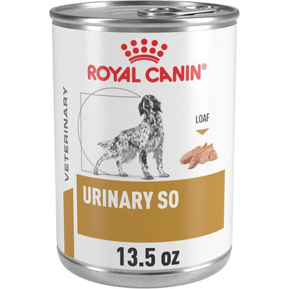 Royal Canin Veterinary Diet Canine Urinary SO Adult Loaf In Sauce Wet Dog Food Thirteen Point Five Ounce Pack Of Twenty Four