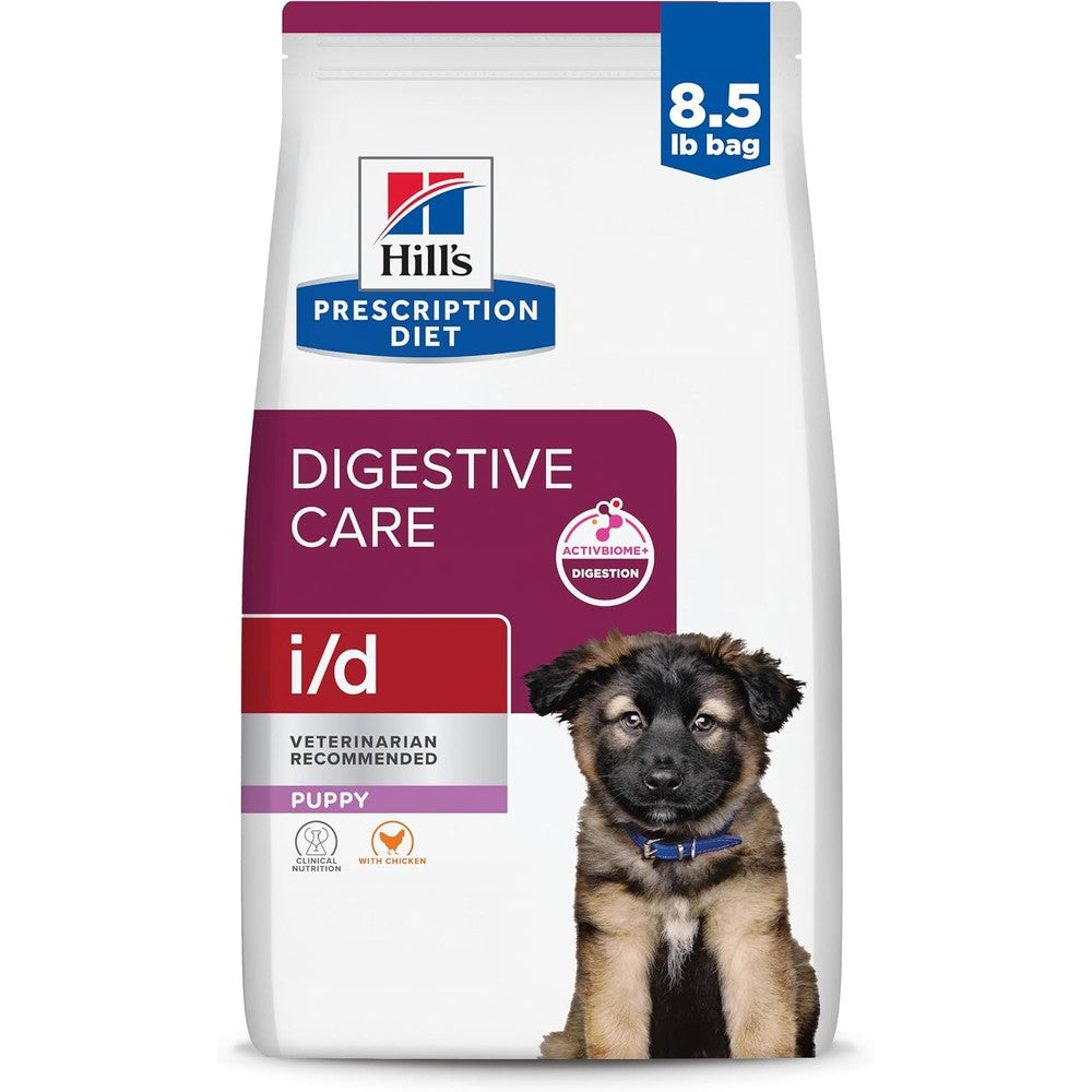 Hill's Prescription Diet I/D Digestive Care Dry Dog Food For Puppies Chicken Flavor Gastrointestinal Support 8.5 Pound Bag